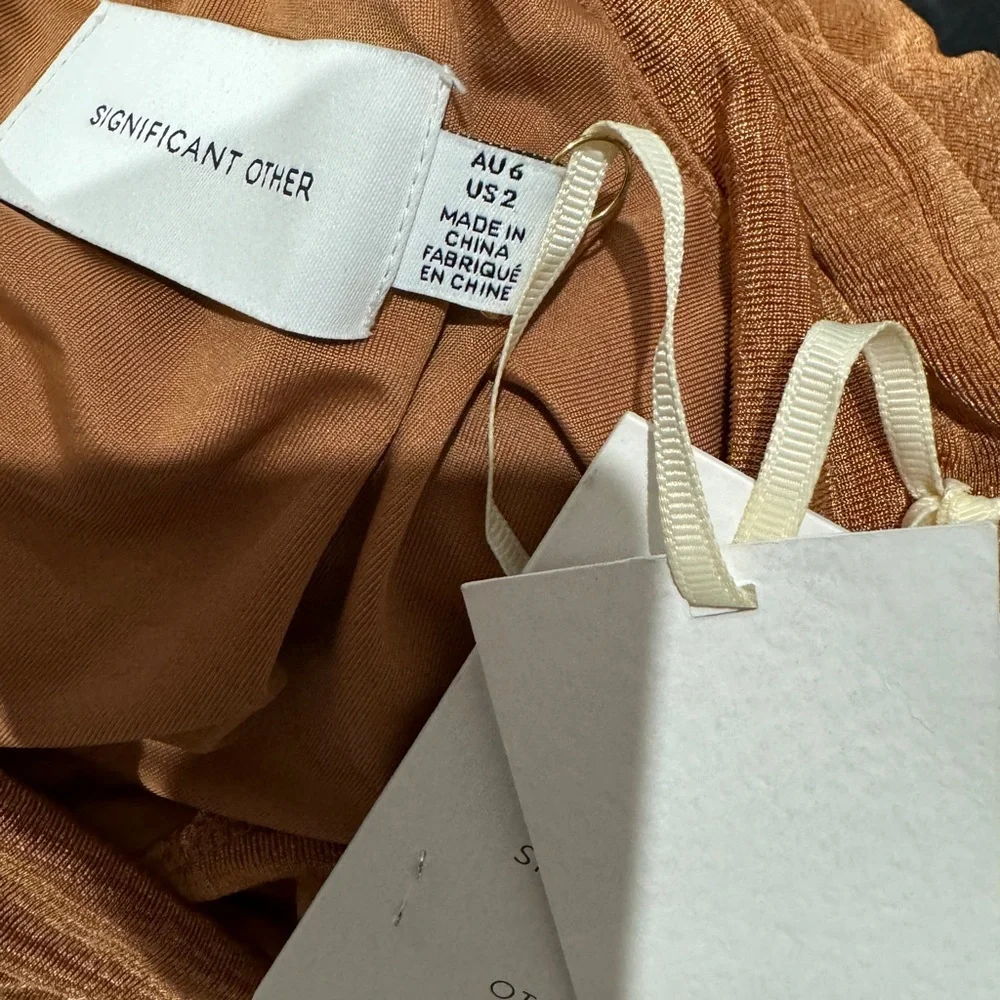 Significant Other Rosie Crisscross Cutout Midi
Dress in Caramel NWT - Picture 9 of 11